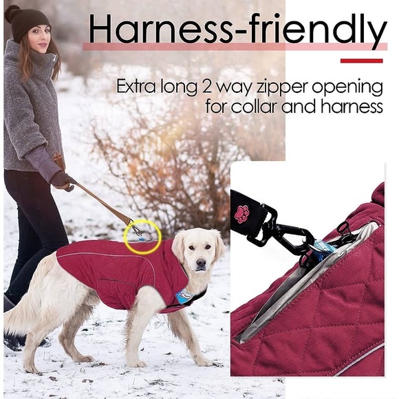 ThinkPet Reversible Dog * Cold Weather Coat - Cozy Winter Jacket, Size M - Picture 5 of 6